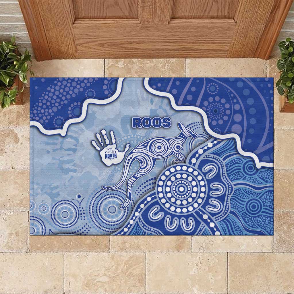Roos Football Rubber Doormat Aboriginal Dot Art Pattern