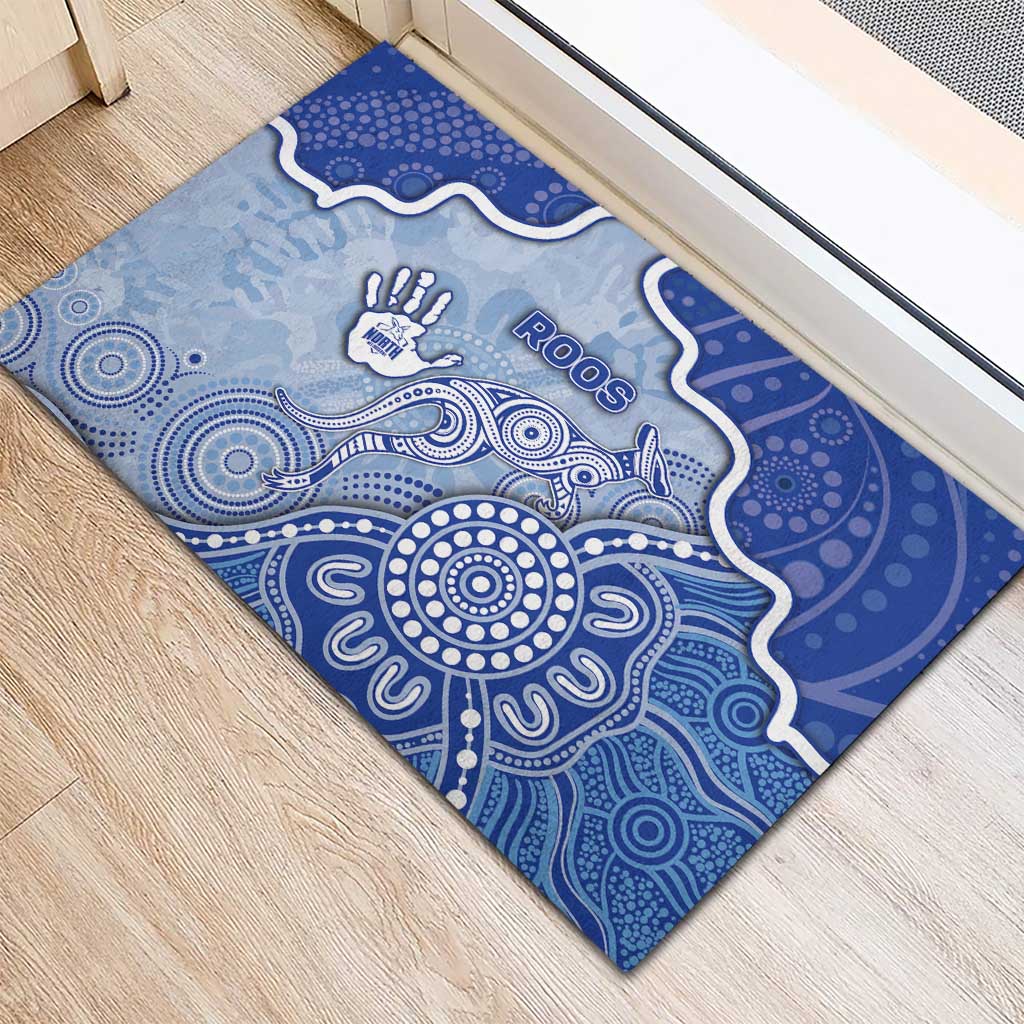 Roos Football Rubber Doormat Aboriginal Dot Art Pattern