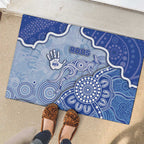 Roos Football Rubber Doormat Aboriginal Dot Art Pattern