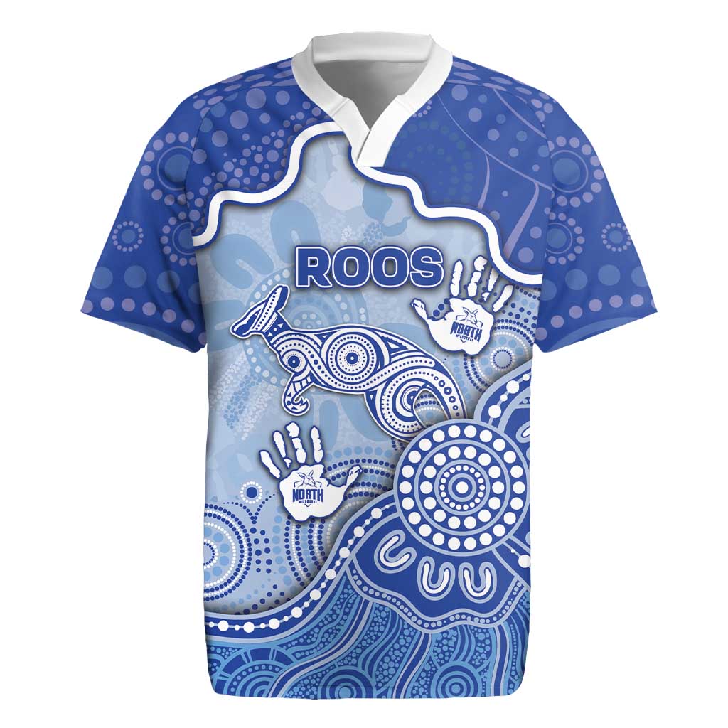 Custom Roos Football Rugby Jersey Aboriginal Dot Art Pattern
