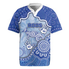 Custom Roos Football Rugby Jersey Aboriginal Dot Art Pattern