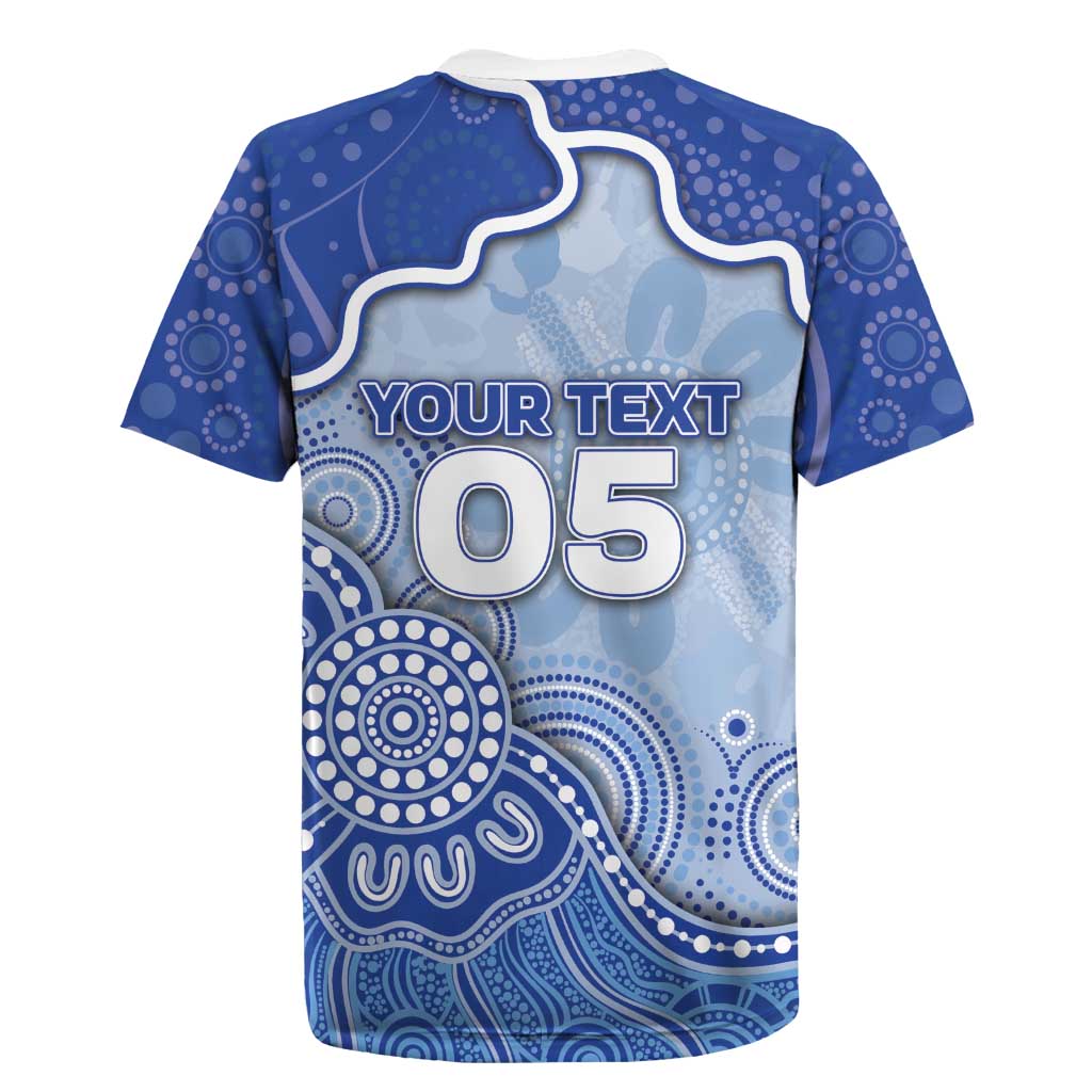 Custom Roos Football Rugby Jersey Aboriginal Dot Art Pattern