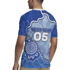 Custom Roos Football Rugby Jersey Aboriginal Dot Art Pattern