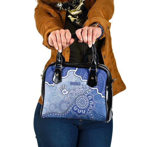 Roos Football Shoulder Handbag Aboriginal Dot Art Pattern