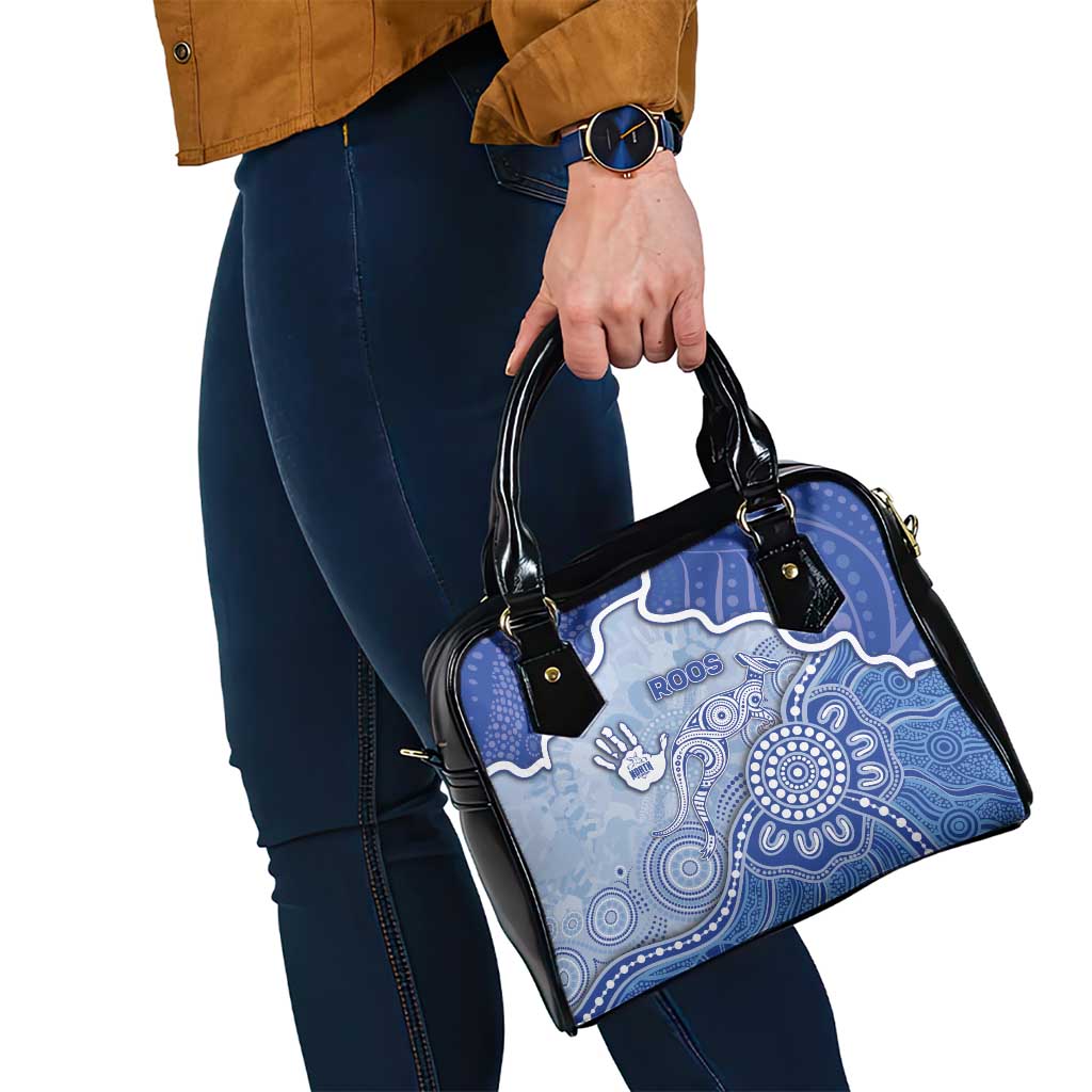 Roos Football Shoulder Handbag Aboriginal Dot Art Pattern