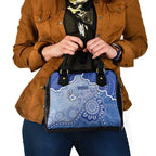 Roos Football Shoulder Handbag Aboriginal Dot Art Pattern