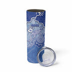 Custom Roos Football Skinny Tumbler Aboriginal Dot Art Pattern