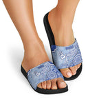 Roos Football Slide Sandals Aboriginal Dot Art Pattern
