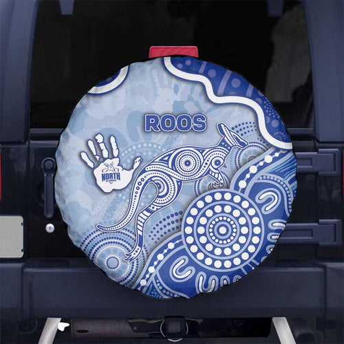 Roos Football Spare Tire Cover Aboriginal Dot Art Pattern