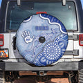 Roos Football Spare Tire Cover Aboriginal Dot Art Pattern