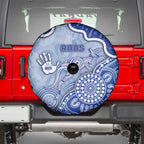 Roos Football Spare Tire Cover Aboriginal Dot Art Pattern