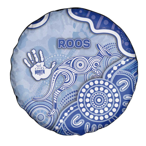 Roos Football Spare Tire Cover Aboriginal Dot Art Pattern