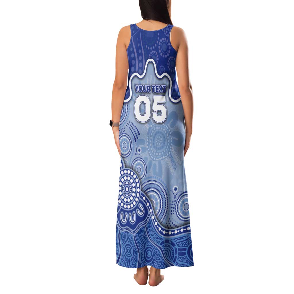 Custom Roos Football Tank Maxi Dress Aboriginal Dot Art Pattern