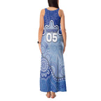 Custom Roos Football Tank Maxi Dress Aboriginal Dot Art Pattern