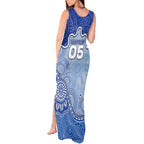 Custom Roos Football Tank Maxi Dress Aboriginal Dot Art Pattern