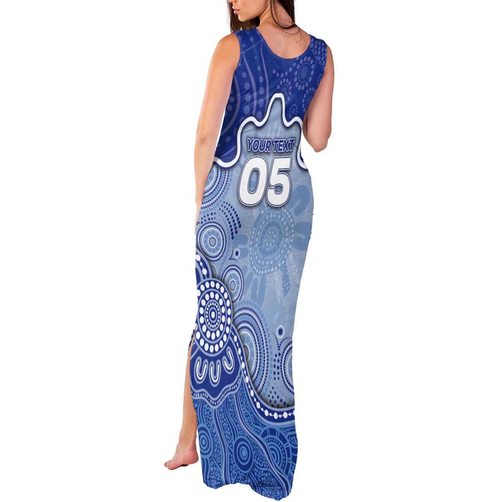 Custom Roos Football Tank Maxi Dress Aboriginal Dot Art Pattern