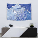 Roos Football Tapestry Aboriginal Dot Art Pattern