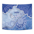 Roos Football Tapestry Aboriginal Dot Art Pattern
