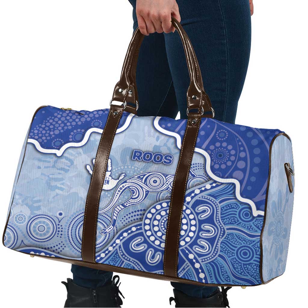 Roos Football Travel Bag Aboriginal Dot Art Pattern