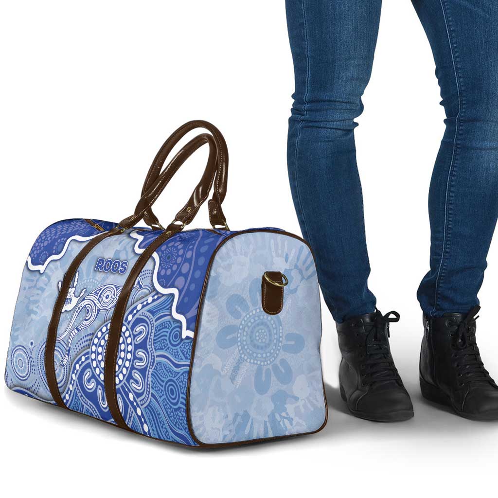 Roos Football Travel Bag Aboriginal Dot Art Pattern