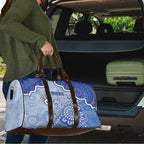 Roos Football Travel Bag Aboriginal Dot Art Pattern