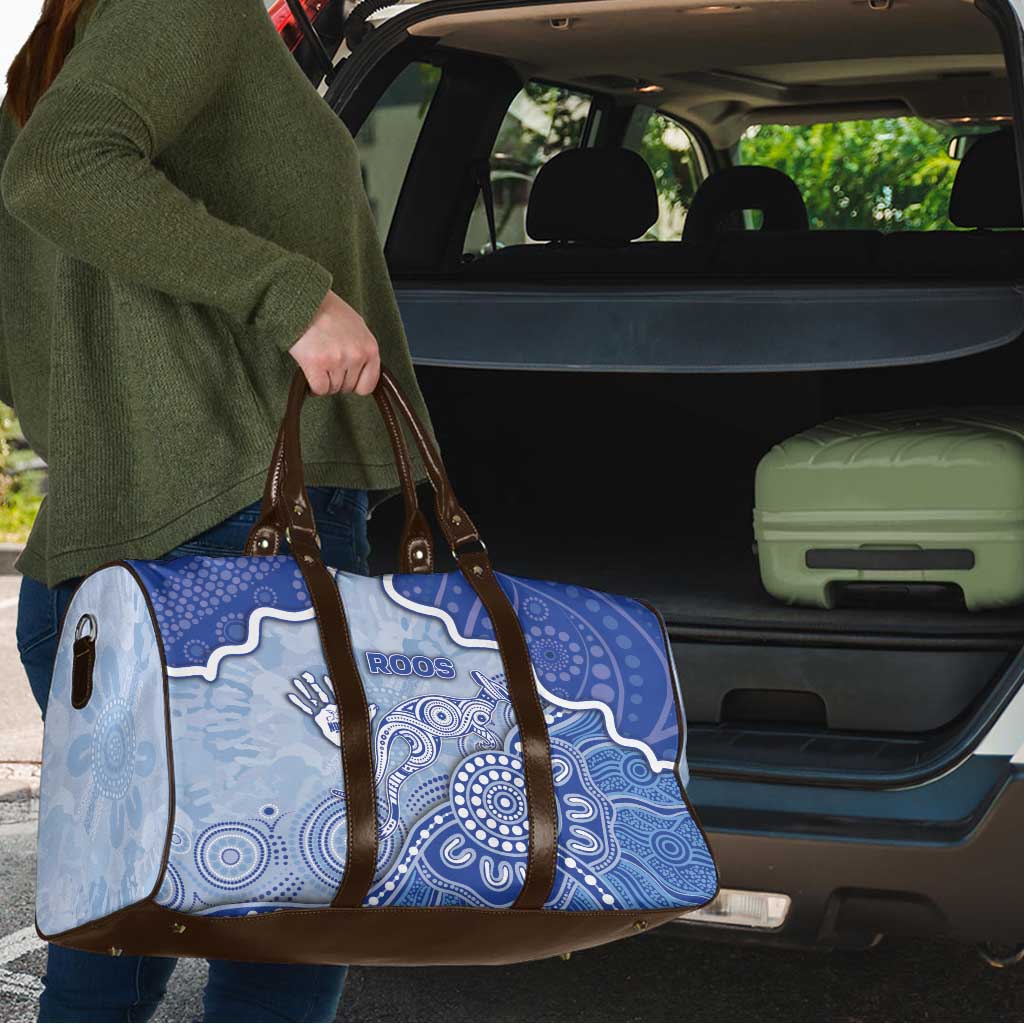 Roos Football Travel Bag Aboriginal Dot Art Pattern