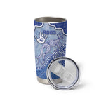 Custom Roos Football Tumbler Cup Aboriginal Dot Art Pattern
