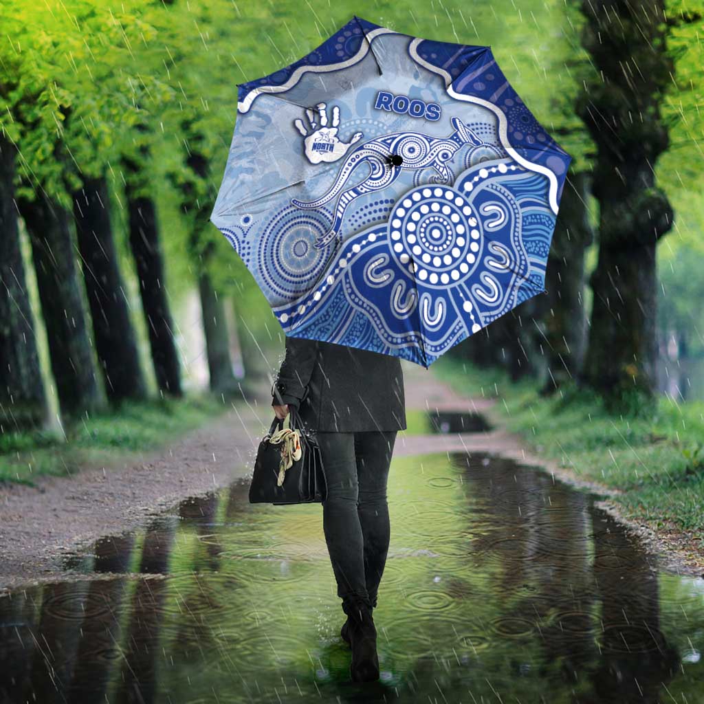 Roos Football Umbrella Aboriginal Dot Art Pattern