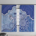Roos Football Window Curtain Aboriginal Dot Art Pattern