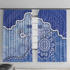 Roos Football Window Curtain Aboriginal Dot Art Pattern