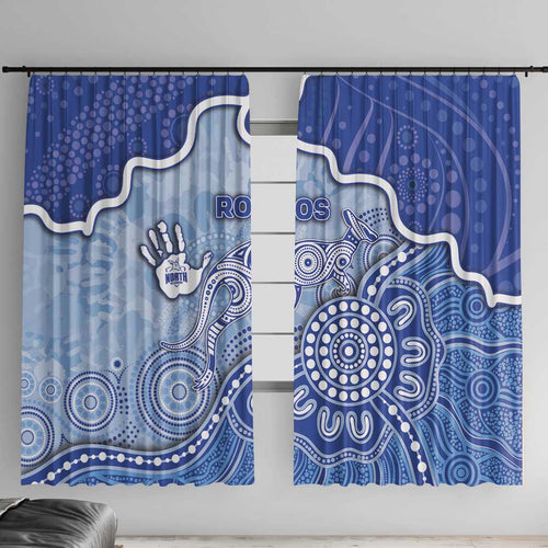 Roos Football Window Curtain Aboriginal Dot Art Pattern