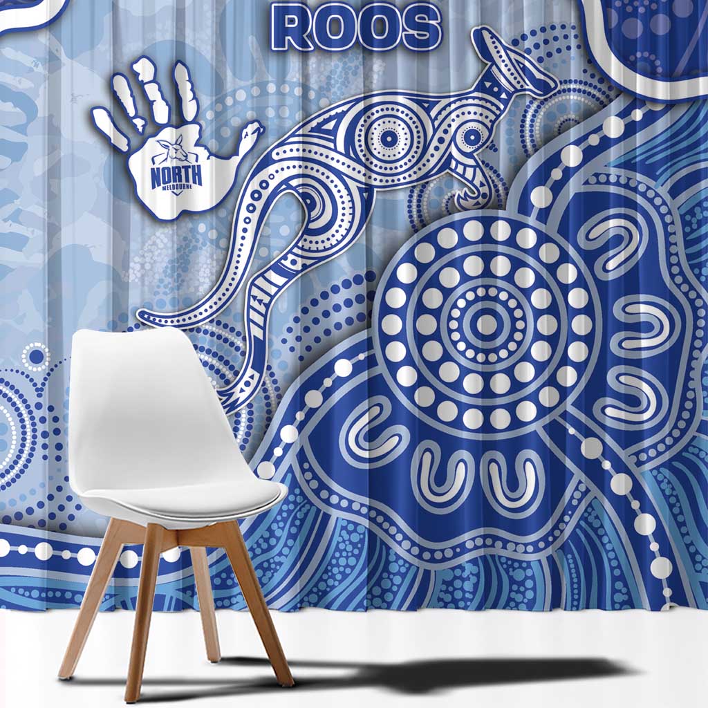 Roos Football Window Curtain Aboriginal Dot Art Pattern
