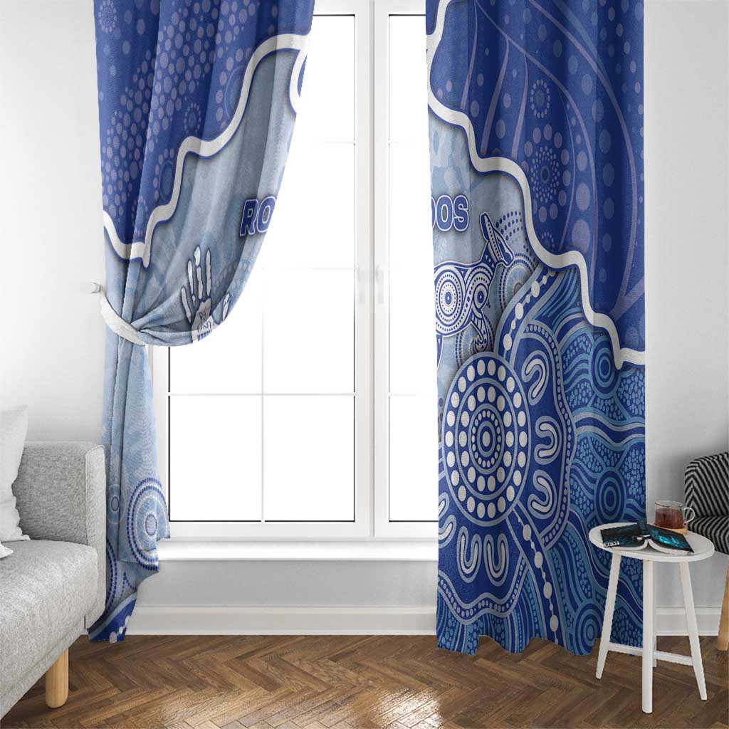 Roos Football Window Curtain Aboriginal Dot Art Pattern