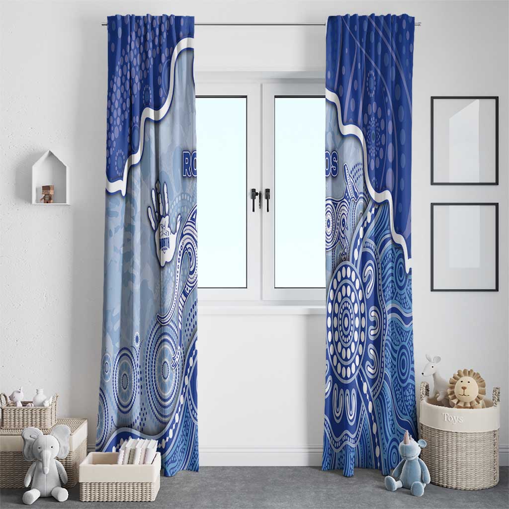 Roos Football Window Curtain Aboriginal Dot Art Pattern