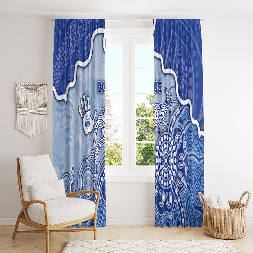 Roos Football Window Curtain Aboriginal Dot Art Pattern