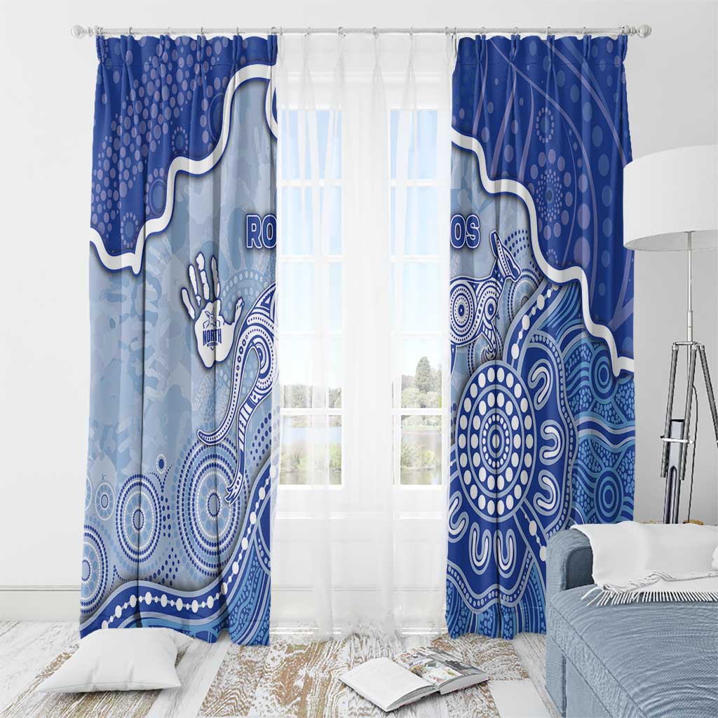 Roos Football Window Curtain Aboriginal Dot Art Pattern