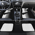 Custom New Zealand Football Car Mats Silver Fern Maori Pattern Monochrome