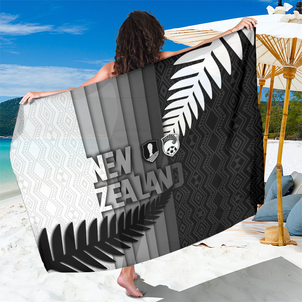 New Zealand Football Sarong Silver Fern Maori Pattern Monochrome