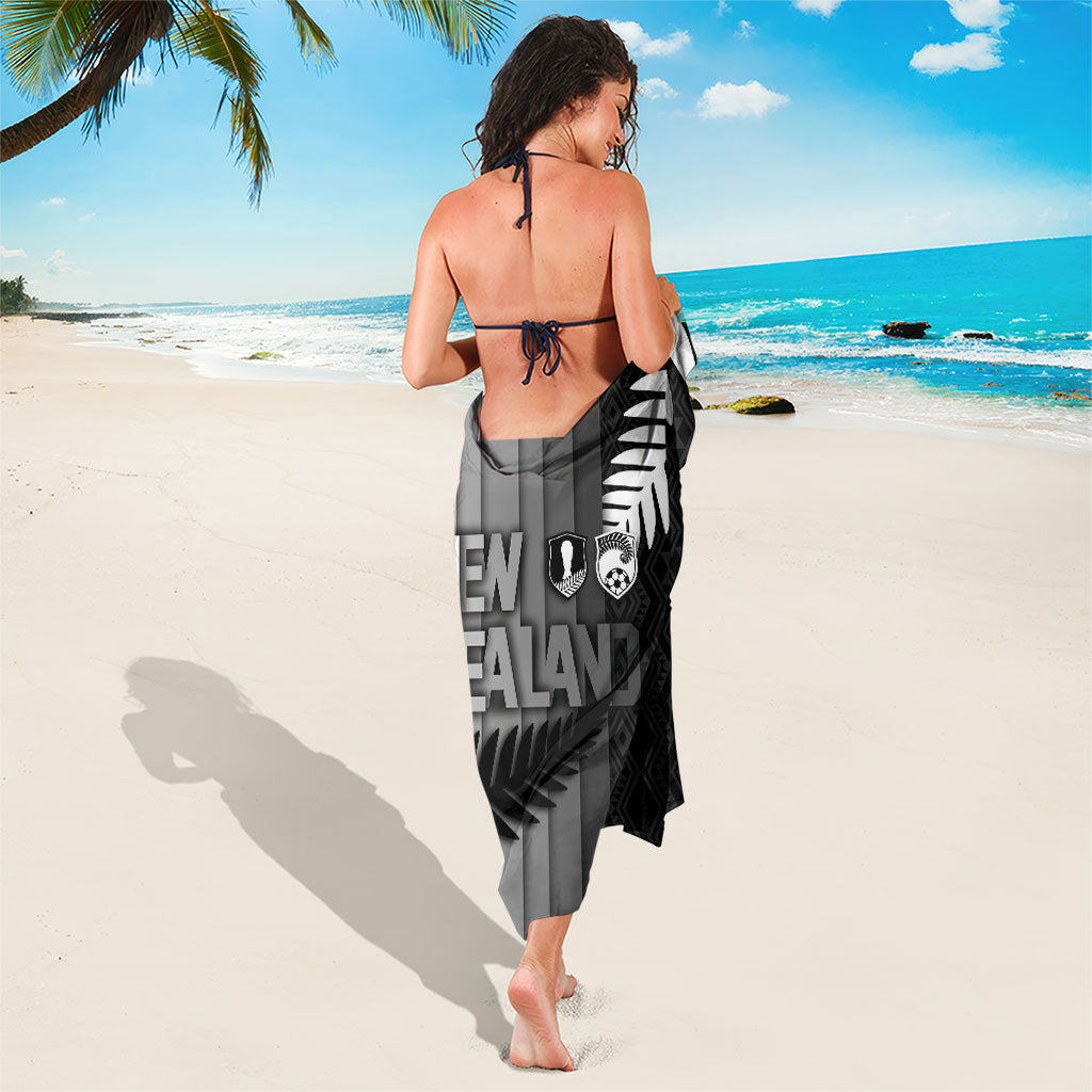New Zealand Football Sarong Silver Fern Maori Pattern Monochrome