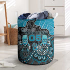 Custom Power Football Laundry Basket Aboriginal Dot Art Pattern