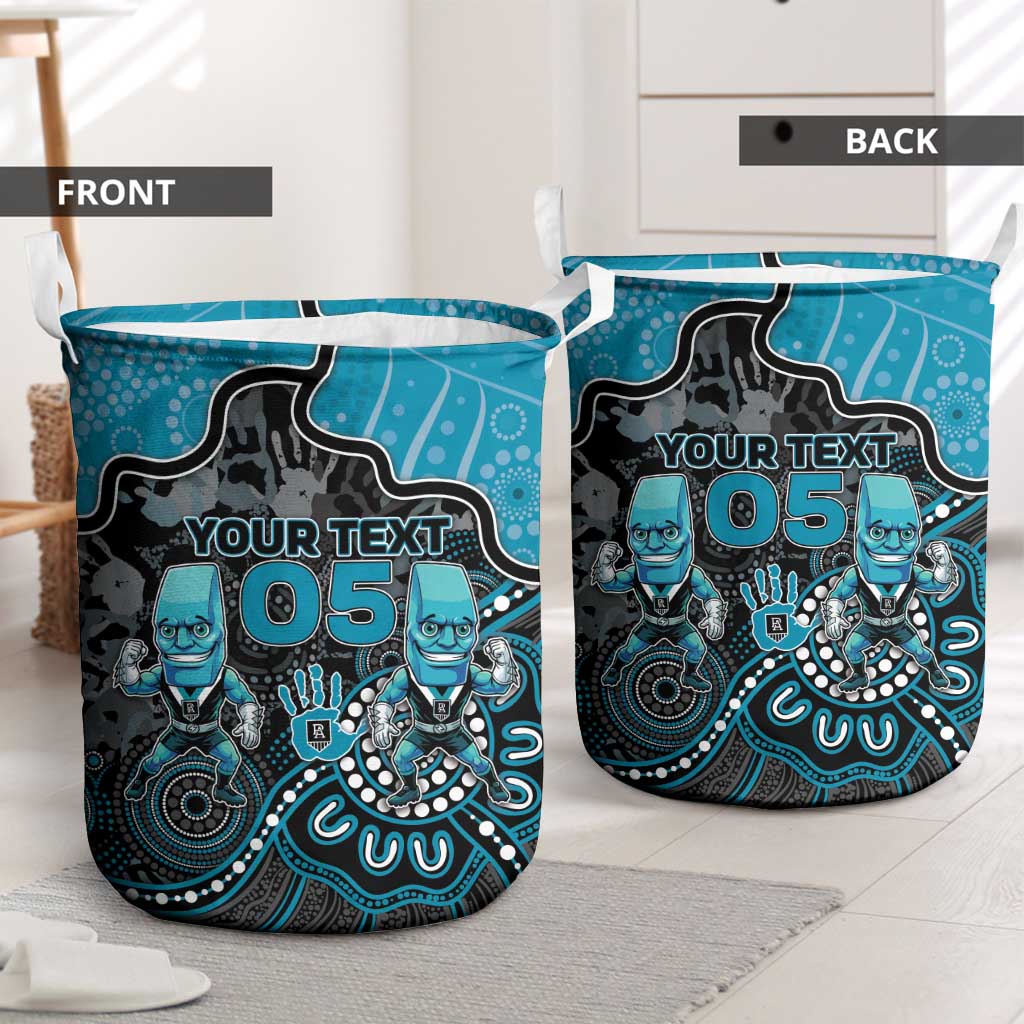 Custom Power Football Laundry Basket Aboriginal Dot Art Pattern