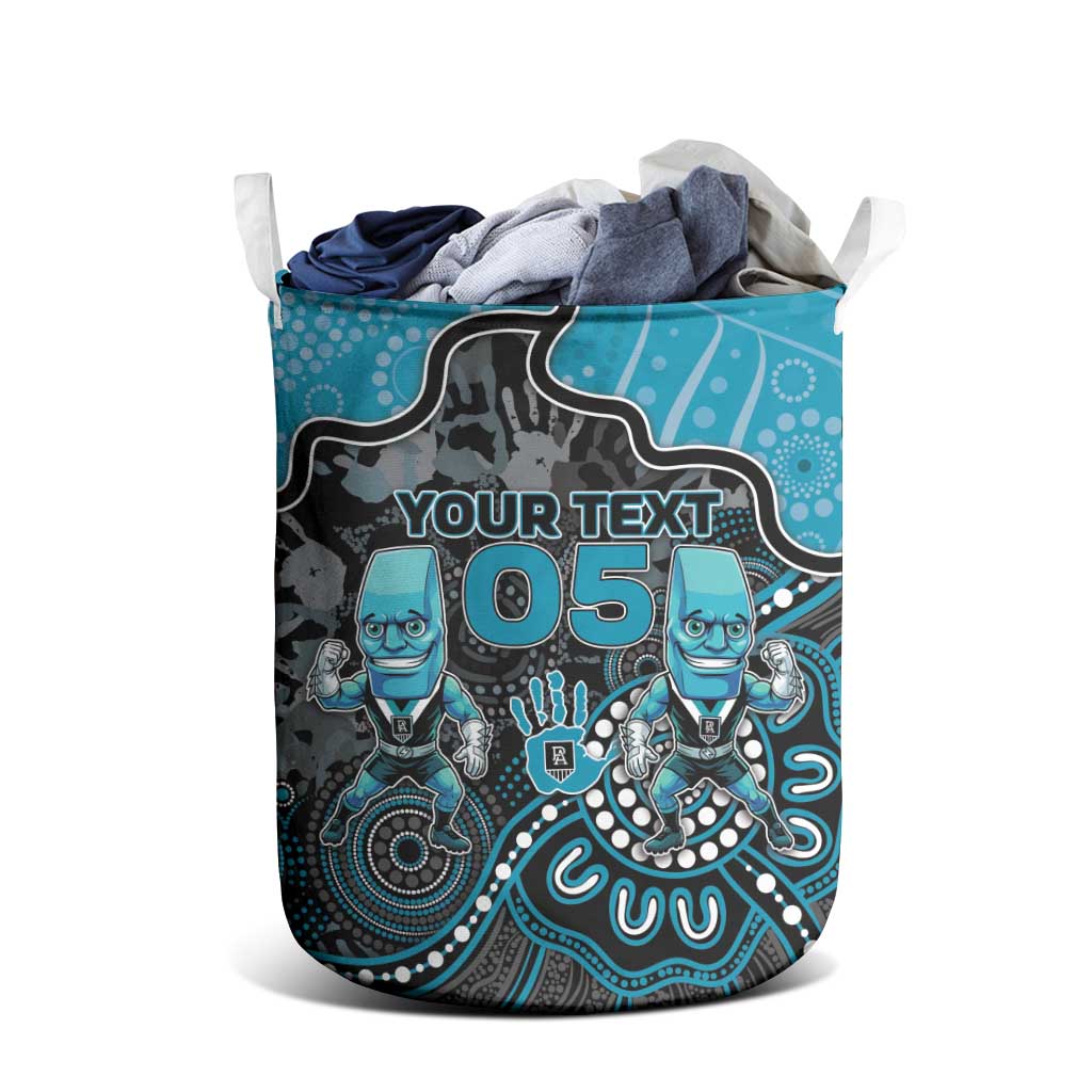 Custom Power Football Laundry Basket Aboriginal Dot Art Pattern