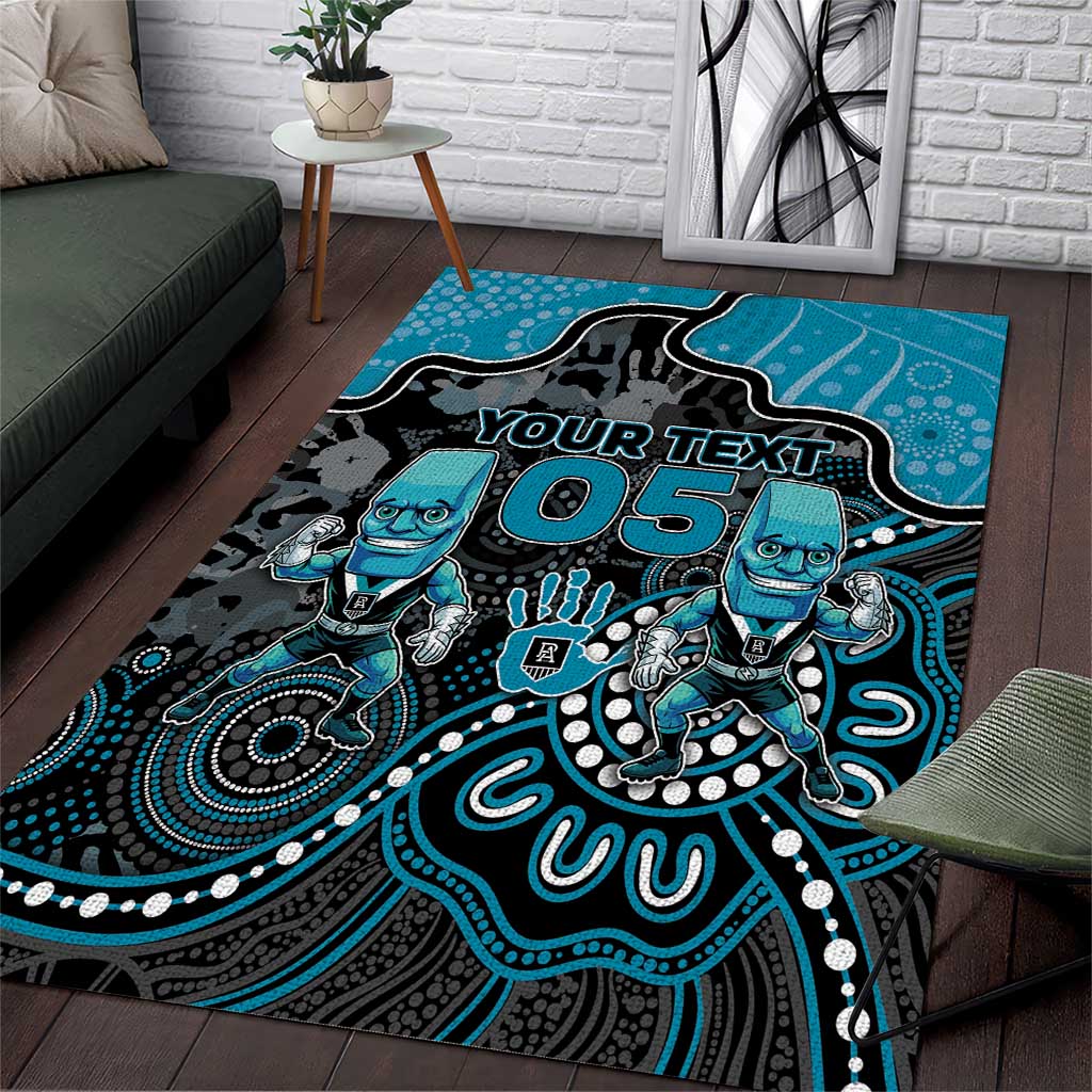 Custom Power Football Area Rug Aboriginal Dot Art Pattern