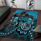 Custom Power Football Area Rug Aboriginal Dot Art Pattern