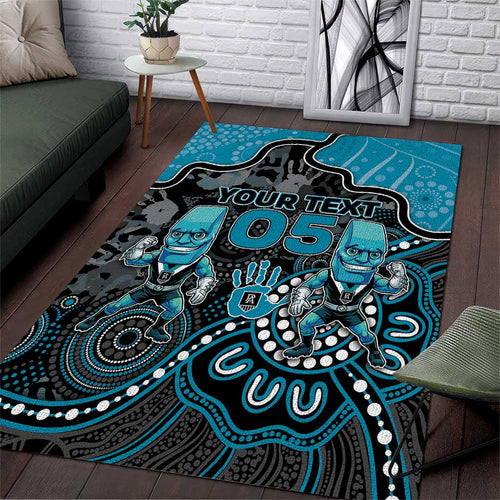 Custom Power Football Area Rug Aboriginal Dot Art Pattern