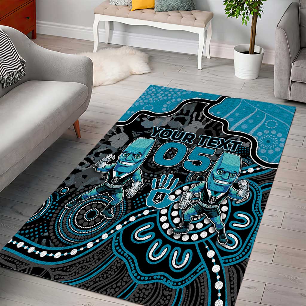 Custom Power Football Area Rug Aboriginal Dot Art Pattern
