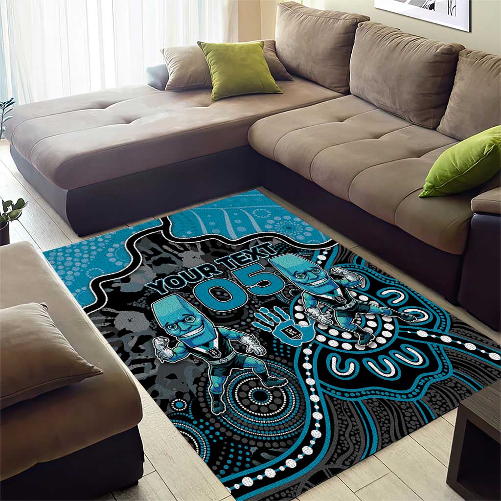 Custom Power Football Area Rug Aboriginal Dot Art Pattern