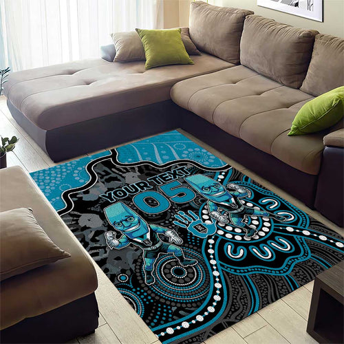 Custom Power Football Area Rug Aboriginal Dot Art Pattern