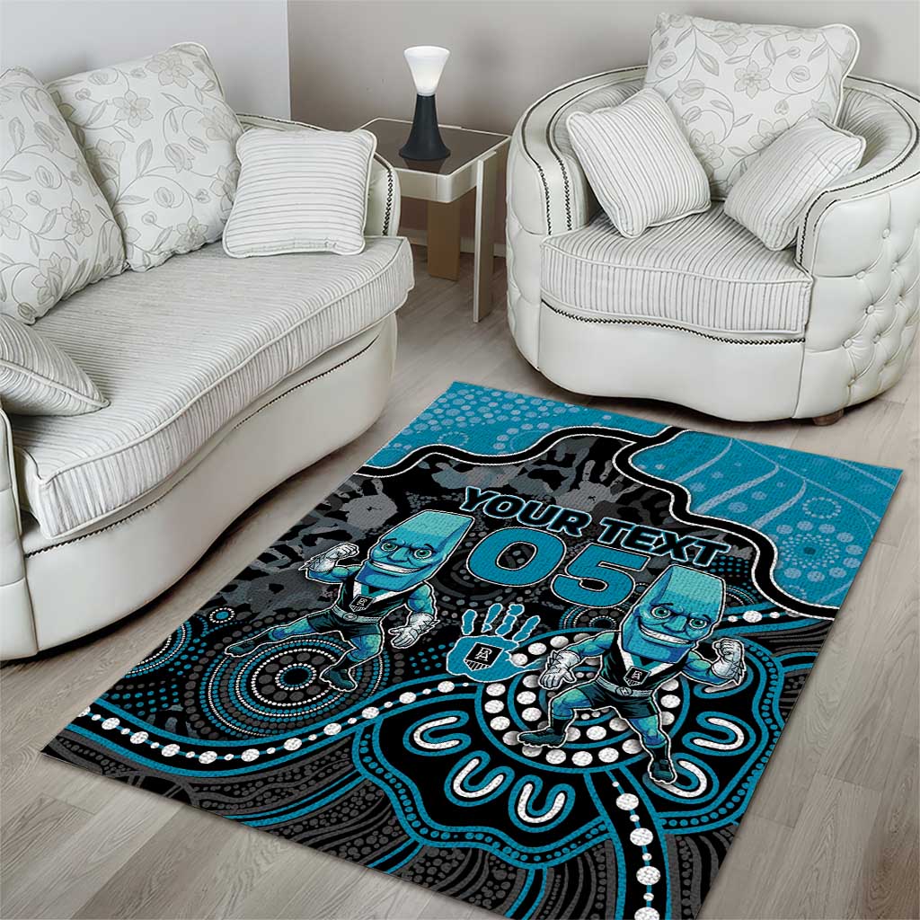 Custom Power Football Area Rug Aboriginal Dot Art Pattern