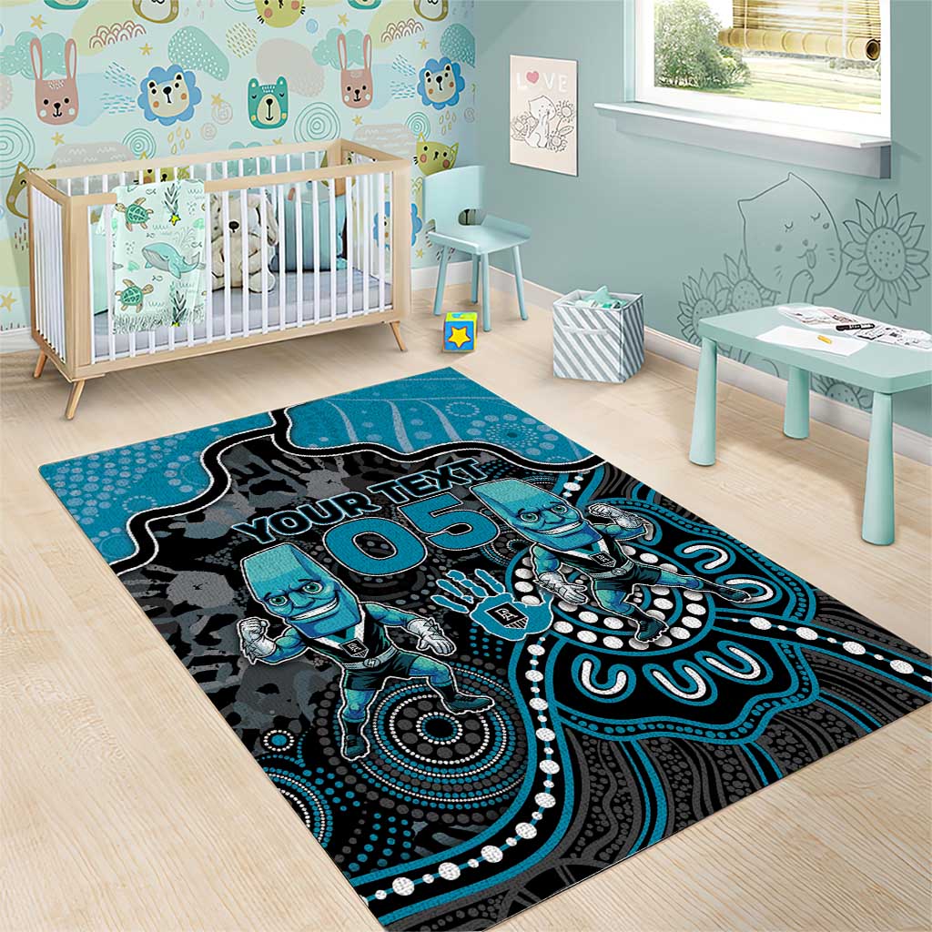 Custom Power Football Area Rug Aboriginal Dot Art Pattern